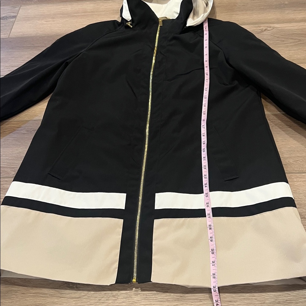 NWT Jones New York Black/Cream Jacket Size Large Rain Waterproof Lightweight - Picture 4 of 16